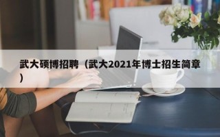 武大硕博招聘（武大2021年博士招生简章）